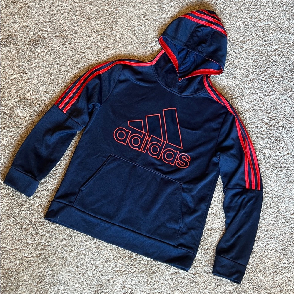 Adidas Boys Navy Blue Sweatshirt Size Large